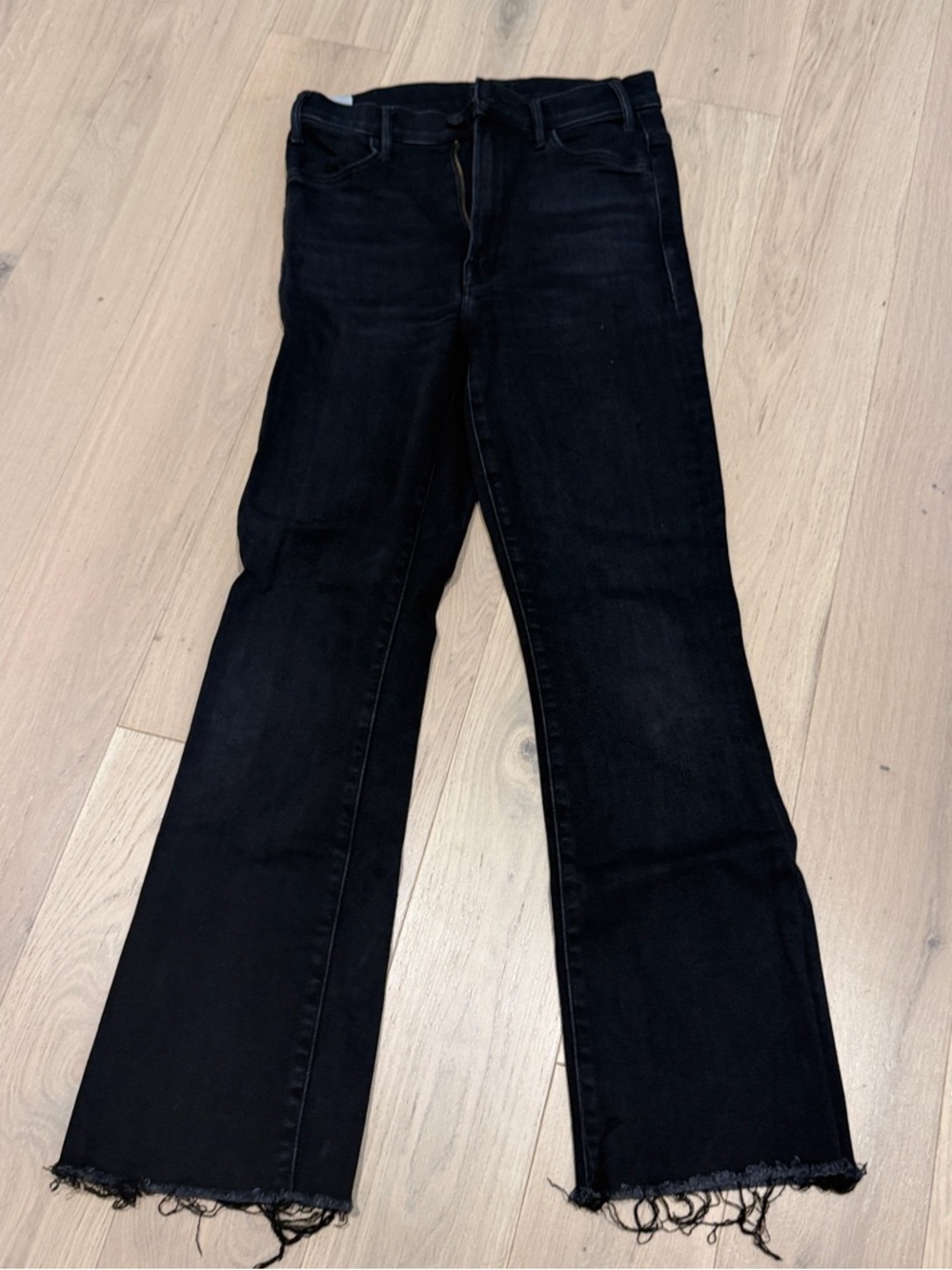 MOTHER the hustler ankle fray jeans encounters at night wash